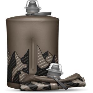 HydraPak Stow – Collapsible Backpacking Water Bottle (1 Liter) – BPA Free, Ultra Light, Spill-Proof Twist Cap – Mammoth Grey