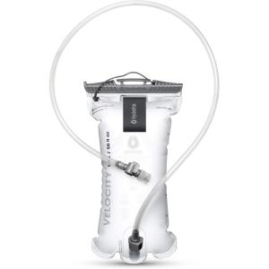 HydraPak Velocity Hydration Reservoir (1.5L or 2L), Slim Profile Water Bladder, Self-Sealing Bite Valve, Leak Proof, Reversible, Dishwasher Safe(Clear)