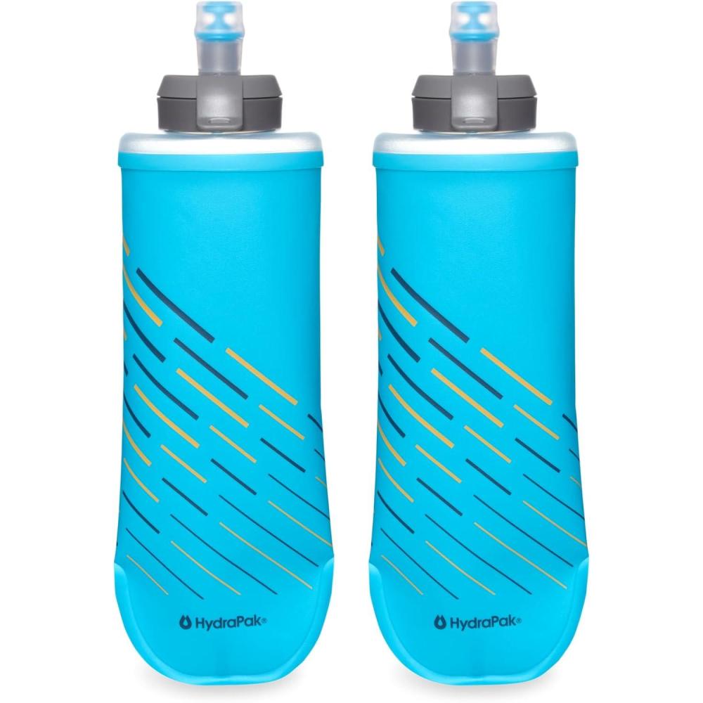 image:imageHydraPak SoftFlask Speed 500ml 2Pack Compressible Soft Flask Water Bottle for Hydration Vests and Running Packs with Easy Open Cap 500ml17oz500ml 2 Pack