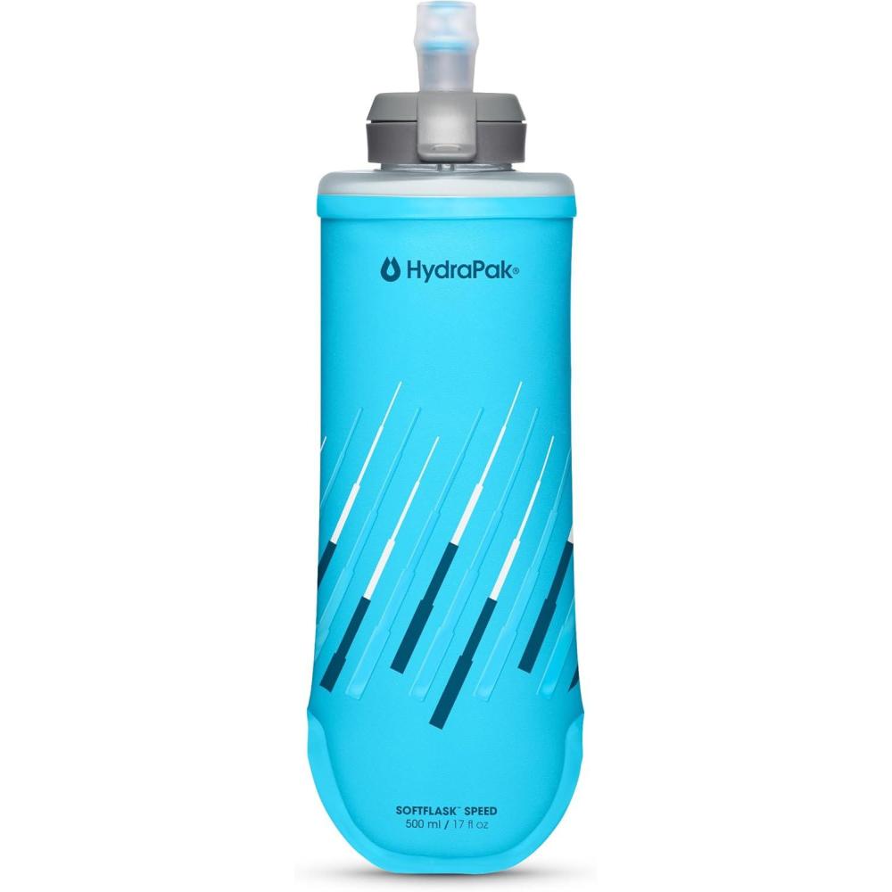 image:imageHydraPak SoftFlask Speed 500ml 2Pack  Compressible Soft Flask Water Bottle for Hydration Vests and Running Packs with Easy Open Cap 500ml17ozNEW 500ml