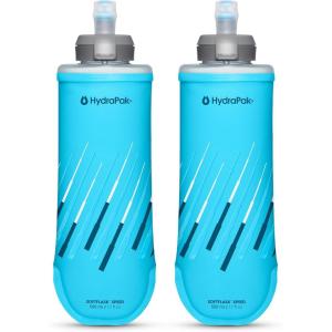 HydraPak SoftFlask Speed 500ml 2-Pack – Compressible Soft Flask Water Bottle, for Hydration Vests and Running Packs with Easy Open Cap (500ml/17oz)(*New* 500ml 2-pack)