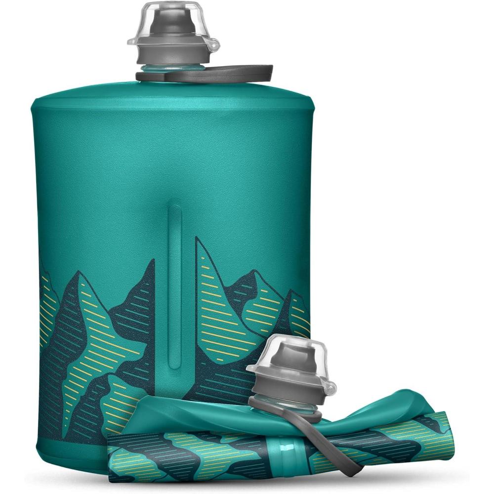 image:imageHydraPak Stow Collapsible Water Bottle  350ml 500ml 1L  Ultralight LeakProof BPAFree Filter Compatible Travel amp Hiking FlaskNEW Glacier Blue