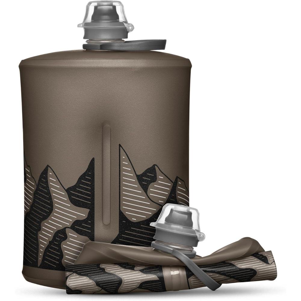 image:imageHydraPak Stow Collapsible Water Bottle  350ml 500ml 1L  Ultralight LeakProof BPAFree Filter Compatible Travel amp Hiking FlaskNEW Mammoth Grey