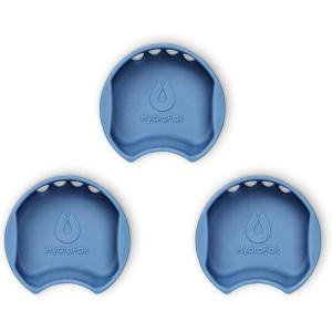 HydraPak Watergate Wide Mouth Splash Guard – BPA & PVC Free – Fits Most Wide Mouth Bottles(Bay Blue 3-Pack)
